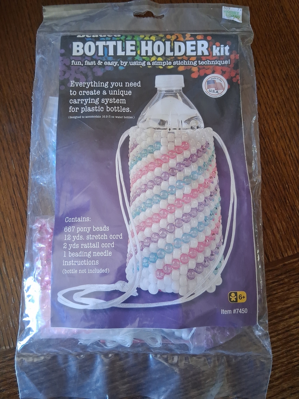 Hobby Lobby-Beaded Bottle Holder Kit 667 Beads Crafting